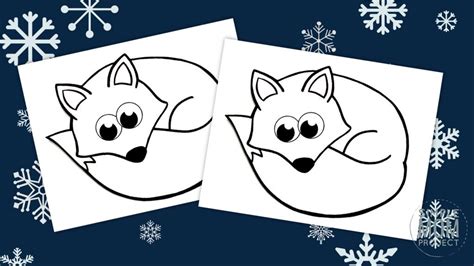 Free Printable Arctic Fox Coloring Page Simple Mom Project