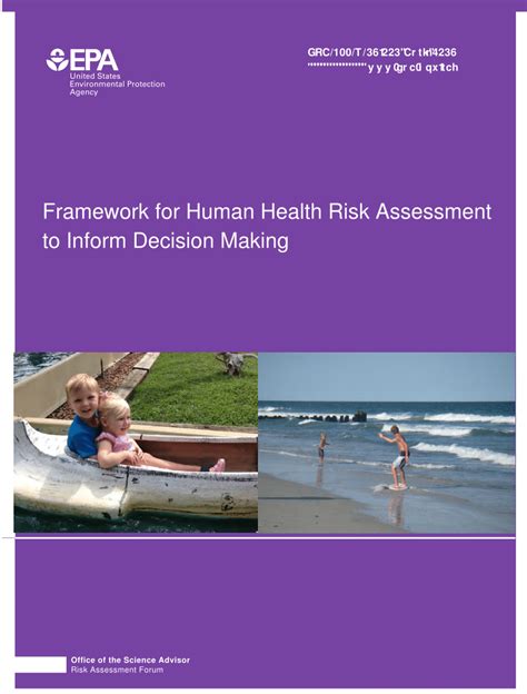 Pdf Framework For Human Health Risk Assessment To Inform Decision Making