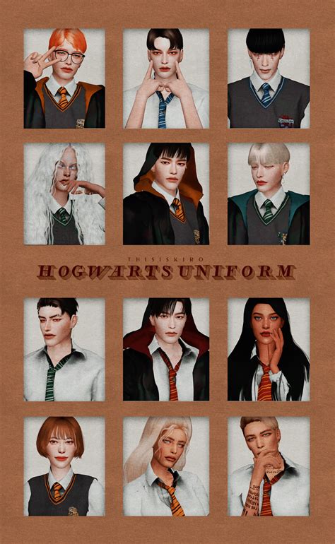 Harry Potter Uniform All Houses Sims 4 Cc Mazcompass
