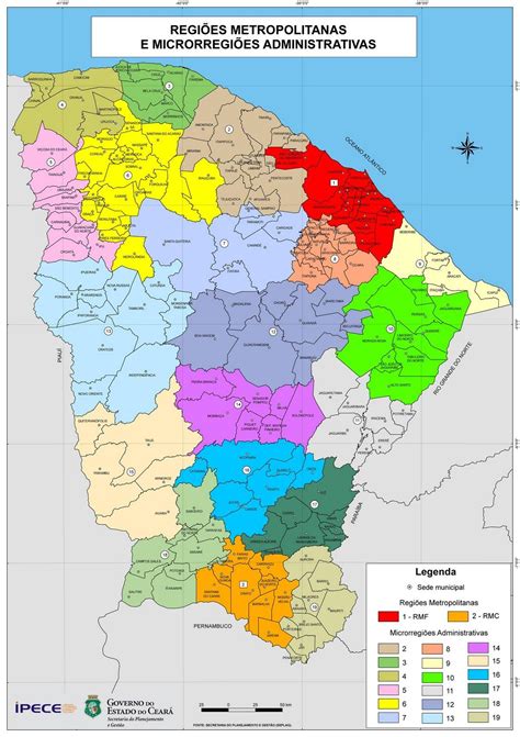 Ceará is a state in northeast brazil. Mapa das Microrregiões do Ceará em 2020 | Ceara, Mapa do ceara, Mapa ceara