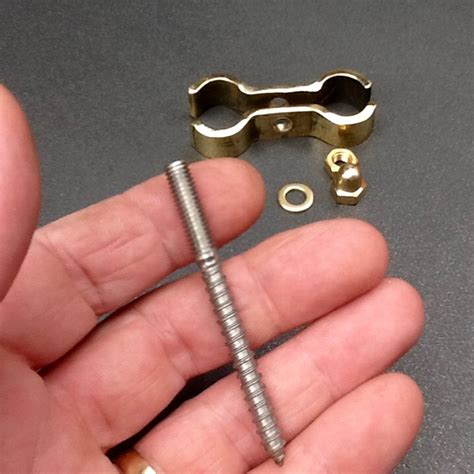 Fast shipping · real people, real service · a+ rating by the bbb Brass Pipe Clamp Bracket 15mm Diameter Ports Munsen Ring Type