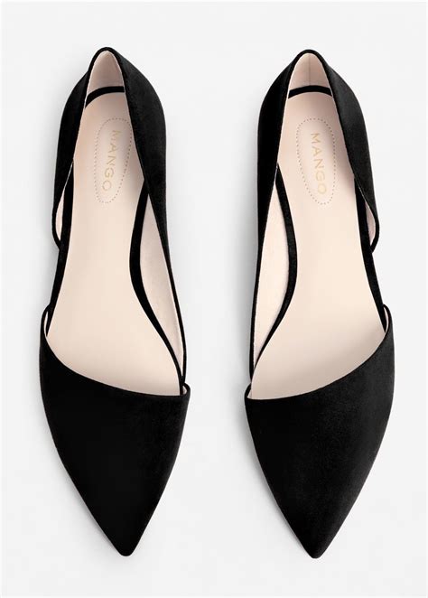 Flache Spitze Schuhe Damen In 2020 Pointed Toe Flats Black