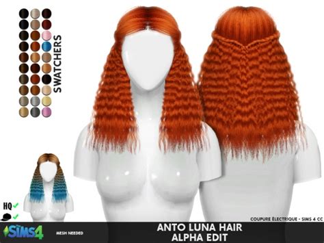 Anto Luna Hair Alpha Edit At Redheadsims Sims 4 Updates