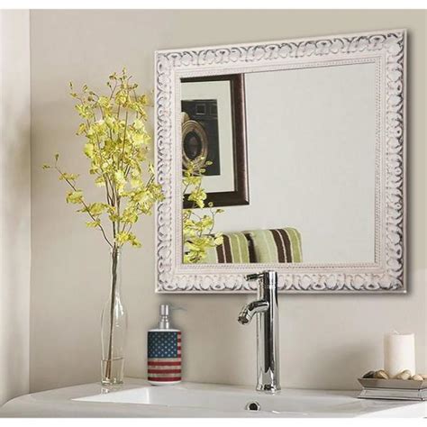 Check out our vanity wall mirror selection for the very best in unique or custom, handmade pieces from our mirrors shops. French Victorian White Non Beveled Vanity Wall Mirror V039 ...