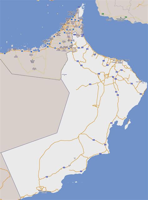 Large Road Map Of Oman With Cities Oman Asia Mapsland Maps Of Images