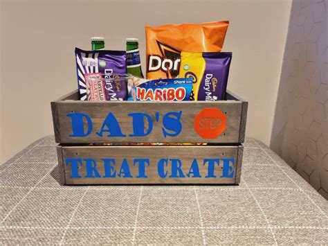 Fathers Day Personlised Crate I Dads Treat Box I Etsy