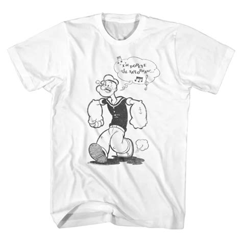 Popeye The Sailor Man Classic Cartoon Popeye Singing Sailor Man Men S T Shirt 23 50 Picclick
