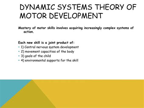 Dynamic Systems Theory Of Motor Development Tw