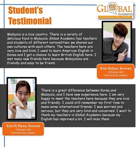 Students Testimonial Global Academic