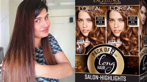 Loreal Paris Excellence Fashion Highlights Caramel Brown Demo And Review Youtube