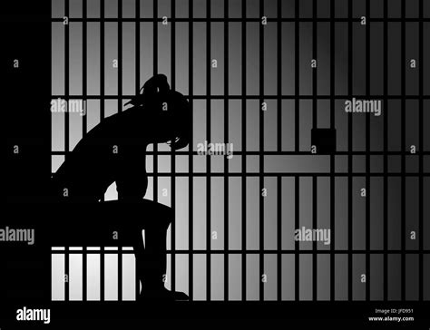 Female Behind Prison Bars Stock Photo 147195357 Alamy