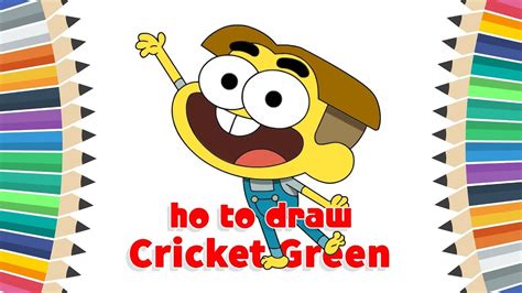 How To Draw Cricket Green Big City Cartooning 4 Kids Youtube