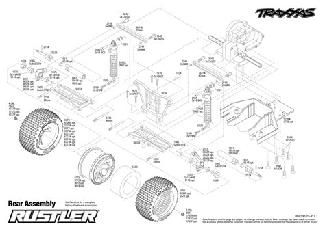 Rustler 37054 1 Rear Assembly Exploded View Traxxas