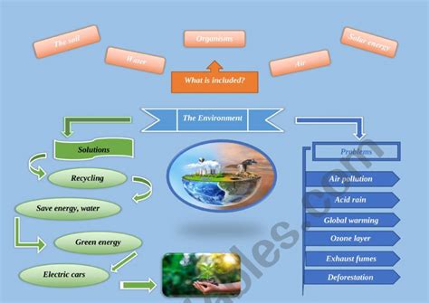 Mind Map About The Environment Esl Worksheet By Madeka