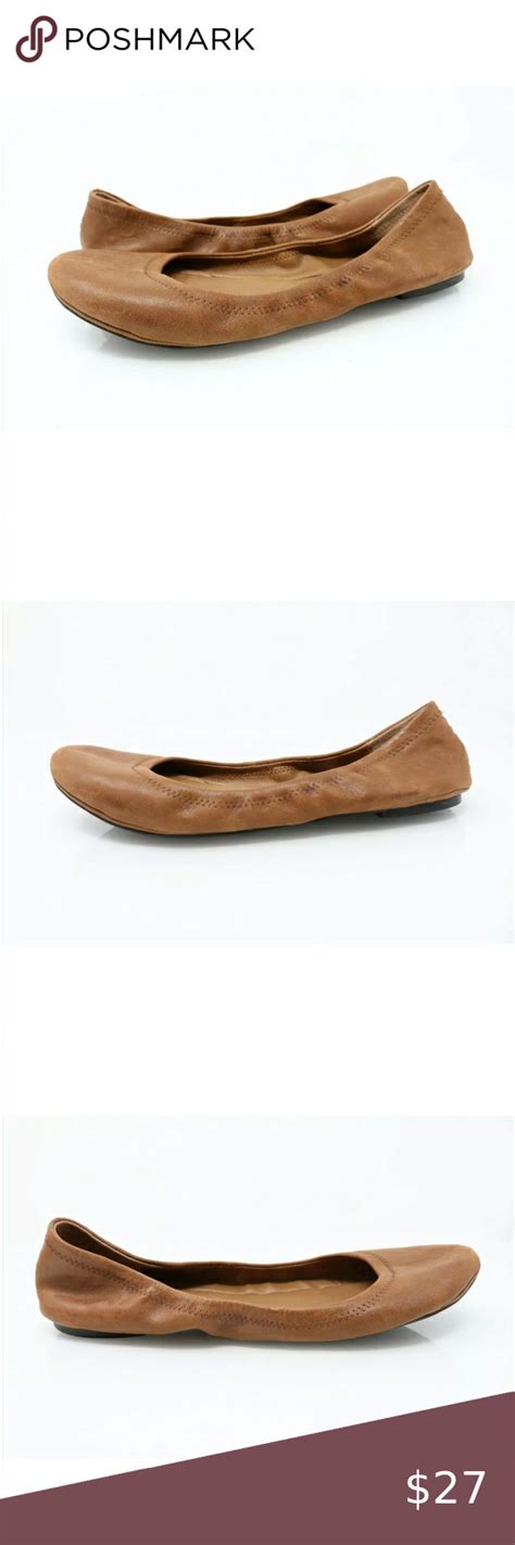 Lucky Brand Emmie Brown Leather Ballet Flats Brown Leather Ballet
