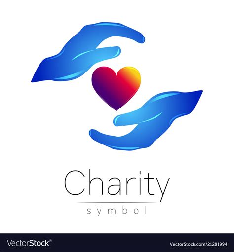 Symbol Of Charity Sign Hand Royalty Free Vector Image
