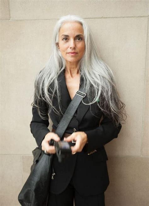 How To Look Younger In Your 60s According To Yasmina Rossi Long Gray