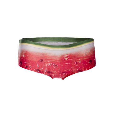 Leimolis Fruits Watermelon Funny Print Sexy Hot Panties Female Kawaii Lovely Underwear Push Up