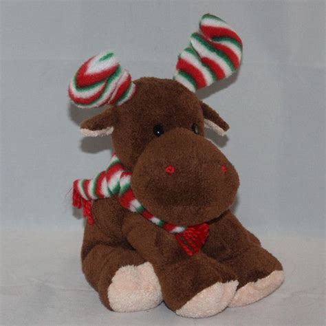 2006 Ty Pluffies Snuggery The Christmas Moose Christmas Moose
