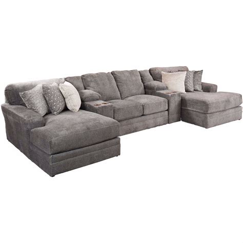 Mammoth 5pc Sectional W Lafraf Chaise Sectional Sofas Living Room