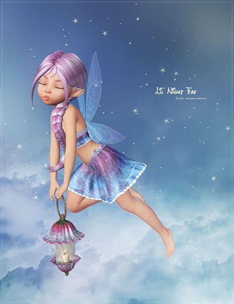 ~ Lil Night Fae ~ By Leilana Dazstudio Faeries Fantasy Fairy