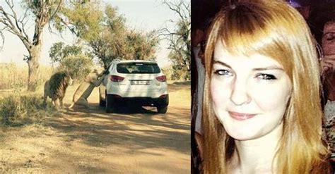 A 22 Year Old American Katherine Chappell Pulled From Car By Lion In