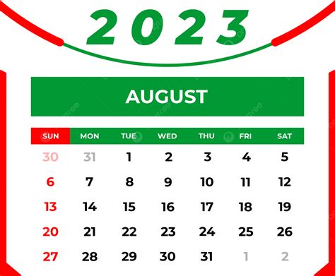 Calendario De Agosto De 2023 Con Adorno Png Agosto 2023 Calendario Png Y Vector Para
