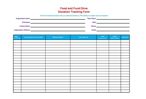 Excel Templates Charitable Donation Tracking Spreadsheet