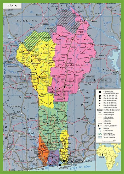 Benin Political Map