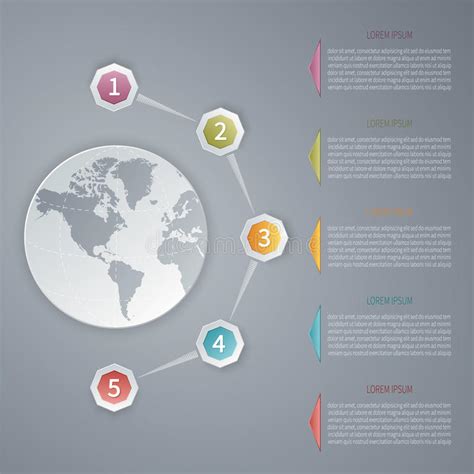 Plantilla Del Diseño De Infographic Mundo Creativo Círculo Colorido Con