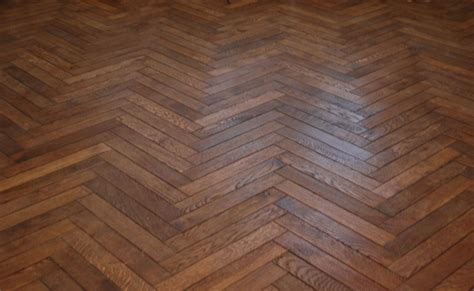The Floor In This Image Is A Herringbone Pattern The Wood Has Been