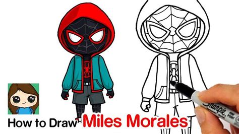 It belongs to sony and marvel!! How to Draw Miles Morales | Spider Man Into the Spider ...