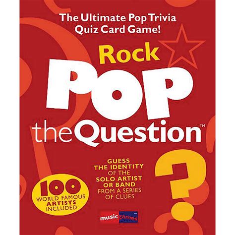 Music Sales Pop The Question Rock The Ultimate Pop Trivia Quiz Card