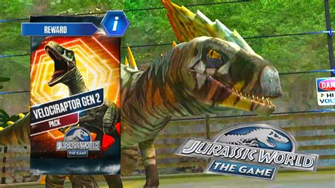 Velociraptor Gen 2 Pack Unlock Velociraptor Gen 2 Jurassic World The Game Youtube