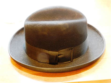 Vintage Black Stetson Fedora With Curled Brim Size 7 00858 By Nwattic