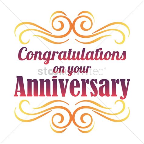Congratulations On Your Anniversary Label Vector Image 1826161