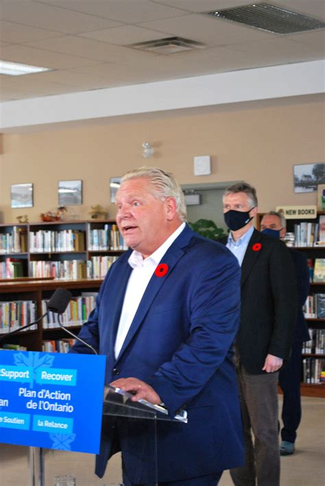 Premier ford and minister of health elliott make an announcement. Ford makes funding announcement in Minden » Minden Times