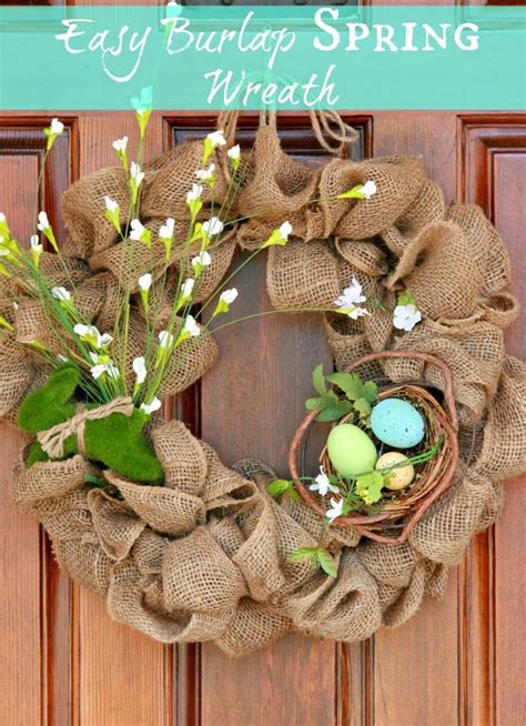 15 Wreaths Roundup For Your Front Door This Spring Easy Burlap Wreath