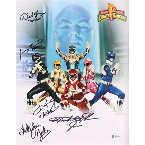 Mighty Morphin Power Rangers X Photo Cast Signed By With