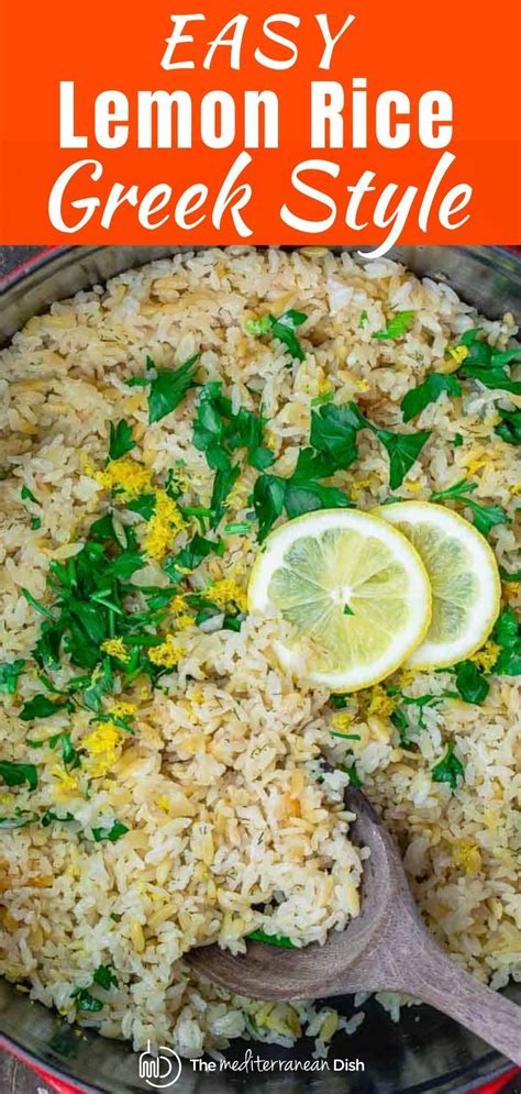 This Greek Style Easy Lemon Rice Pairs Wonderfully With So Many