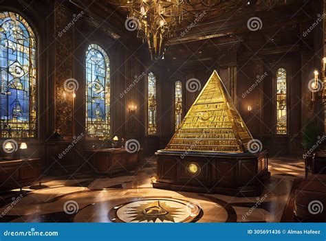 Illuminati Sign Illuminating the City: a Cryptic Urban Illustration