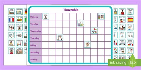 Editable Mini Additional Visual Timetable Cards Twinkl