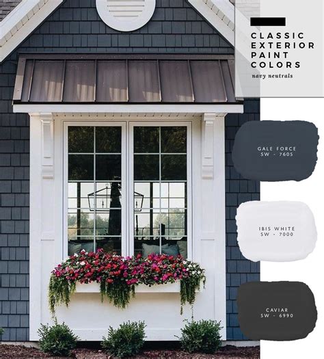 Exterior paint schemes that we choose should be able to enhance the look of the interior design and should be able to as is known, the exterior paint can be divided into several parts: Classic Exterior Paint Colors - Navy Neutrals - Room For ...