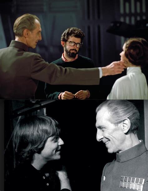 British Genre Film Icon Peter Cushing Pictured With George Lucas