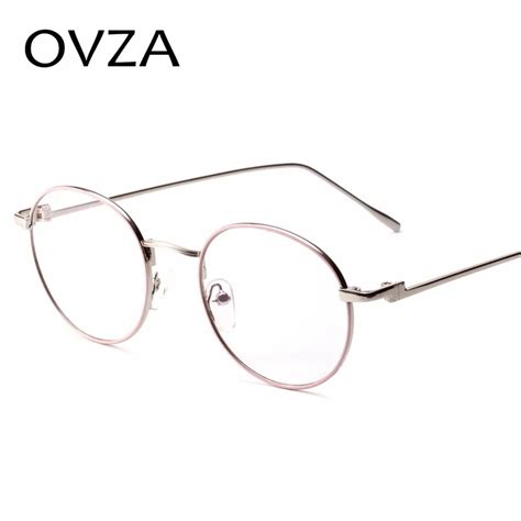 Ovza Vintage Round Optical Frame Mens Fashion Reading Glasses For Women Metal Eyeglasses Frames