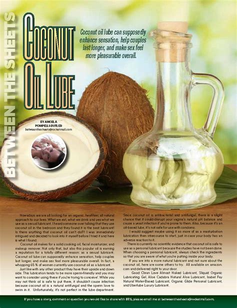 Coconut Oil Lube Mn Magazine