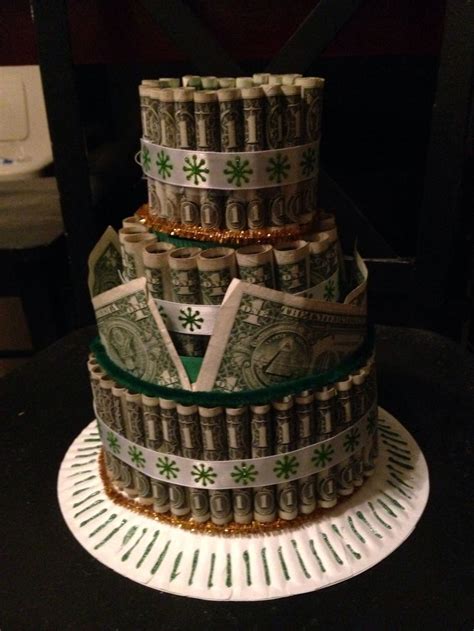 A small detail that makes a big difference. My own money cake made with $90 for my grandpa's 90th ...