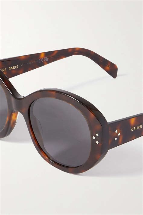 celine eyewear oversized round frame tortoiseshell acetate sunglasses net a porter