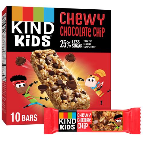 Kind Kids Bars Chewy Chocolate Chip 081 Oz 10 Count