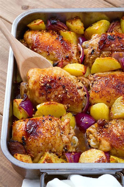 Garlic baked chicken legs | this is one of the best chicken recipes you'll ever try! Baked Garlic Chicken and Potatoes — Eatwell101